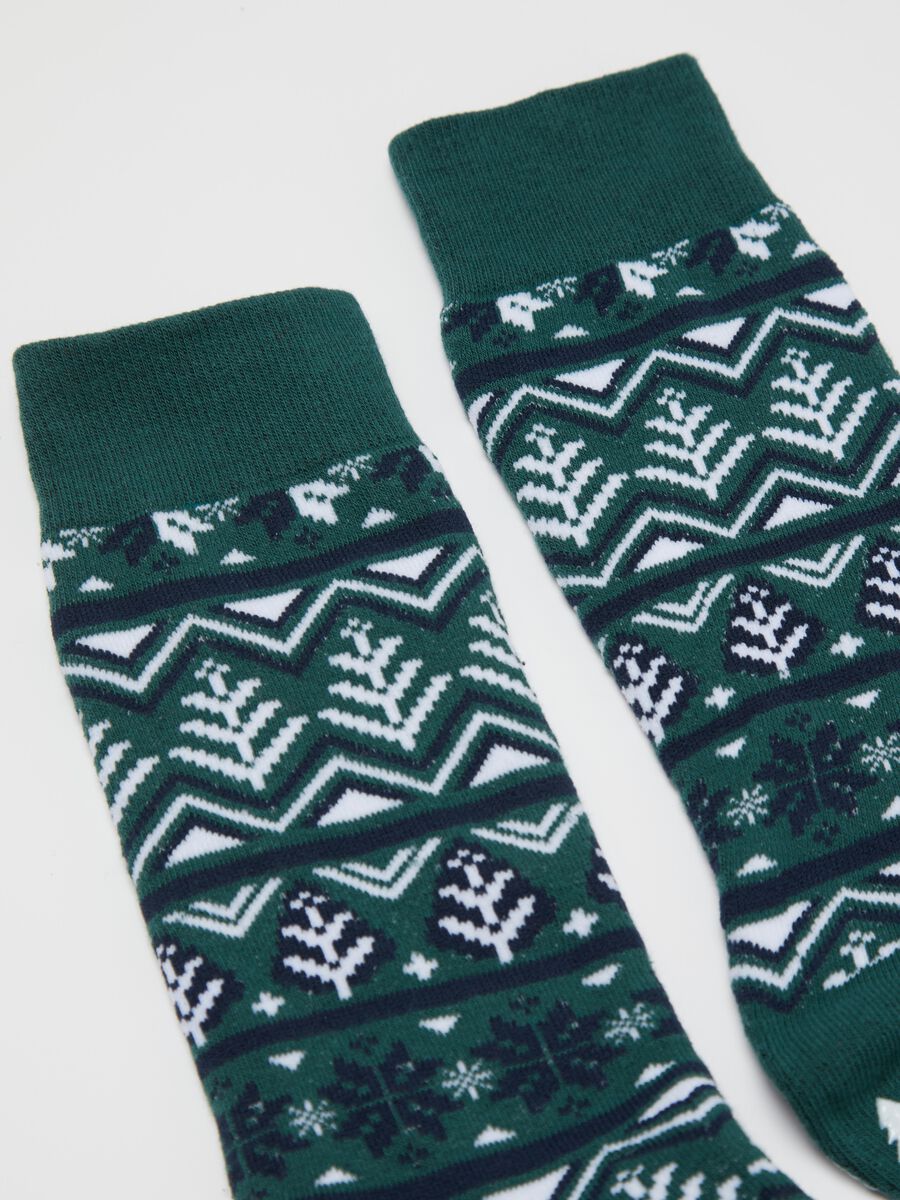 Slipper socks with Christmas pattern_2