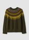 Maglia verde jacquard girocollo_6