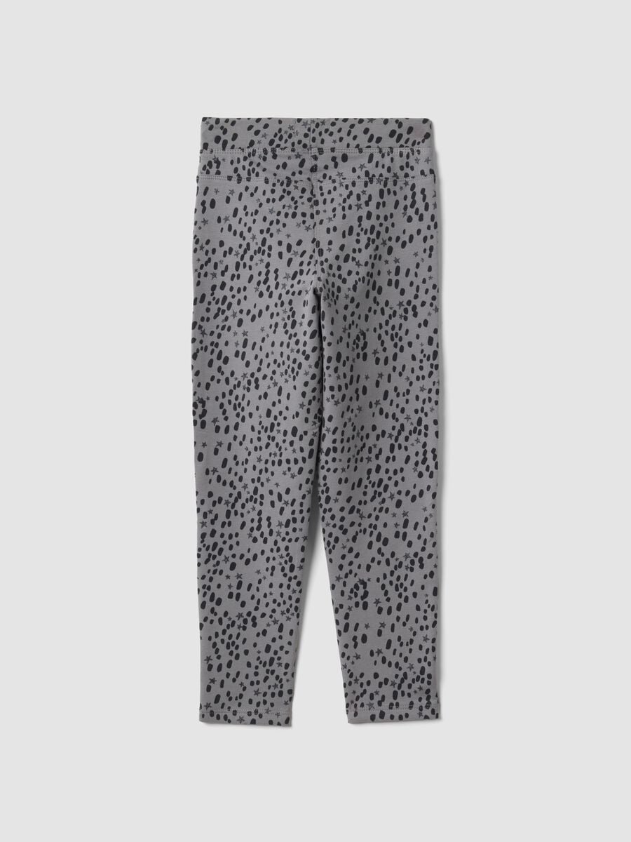 Grey skinny stretch organic cotton treggings for girls_1