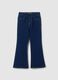 Girls' blue cotton flare jeggings_0