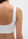 White Stretch Fabric Sports Bra_2