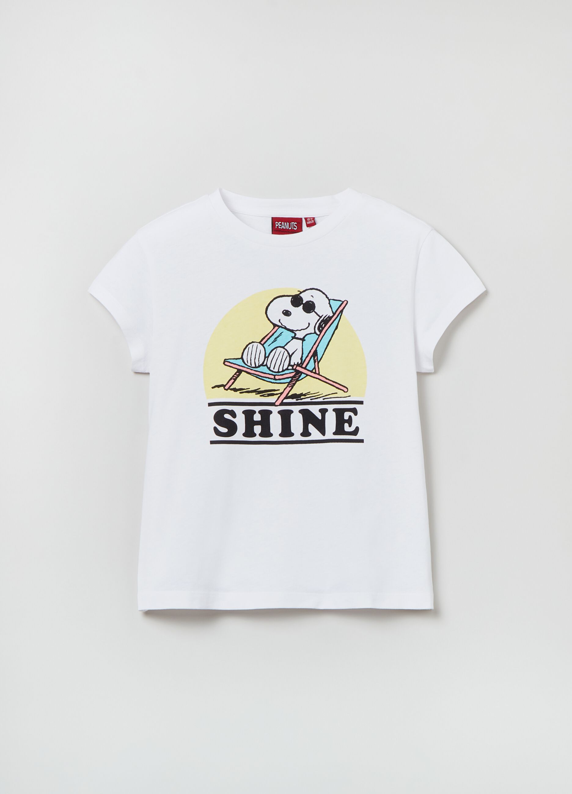T-shirt in cotone con stampa Snoopy