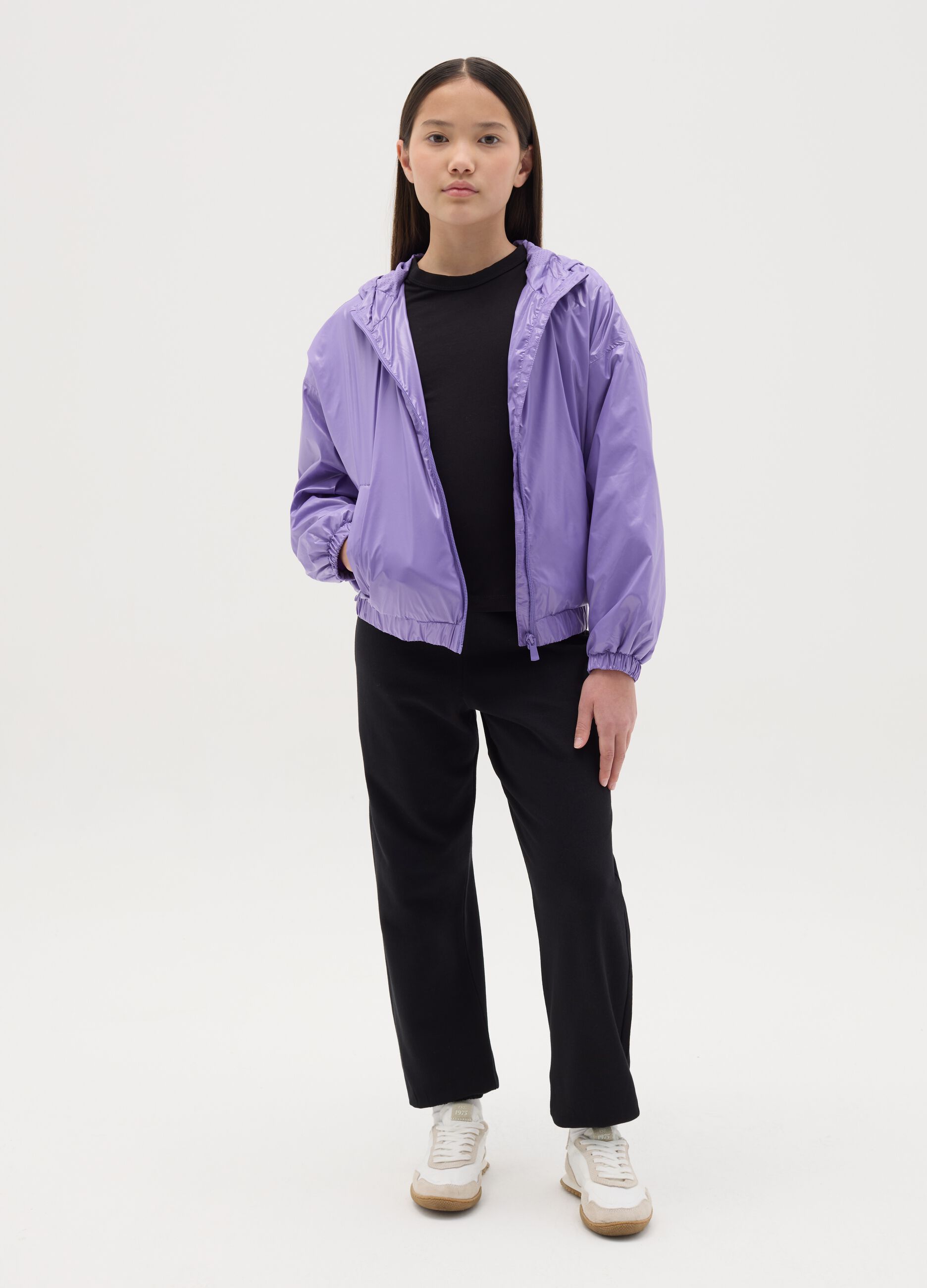 Joggers in cotone con profili elasticati