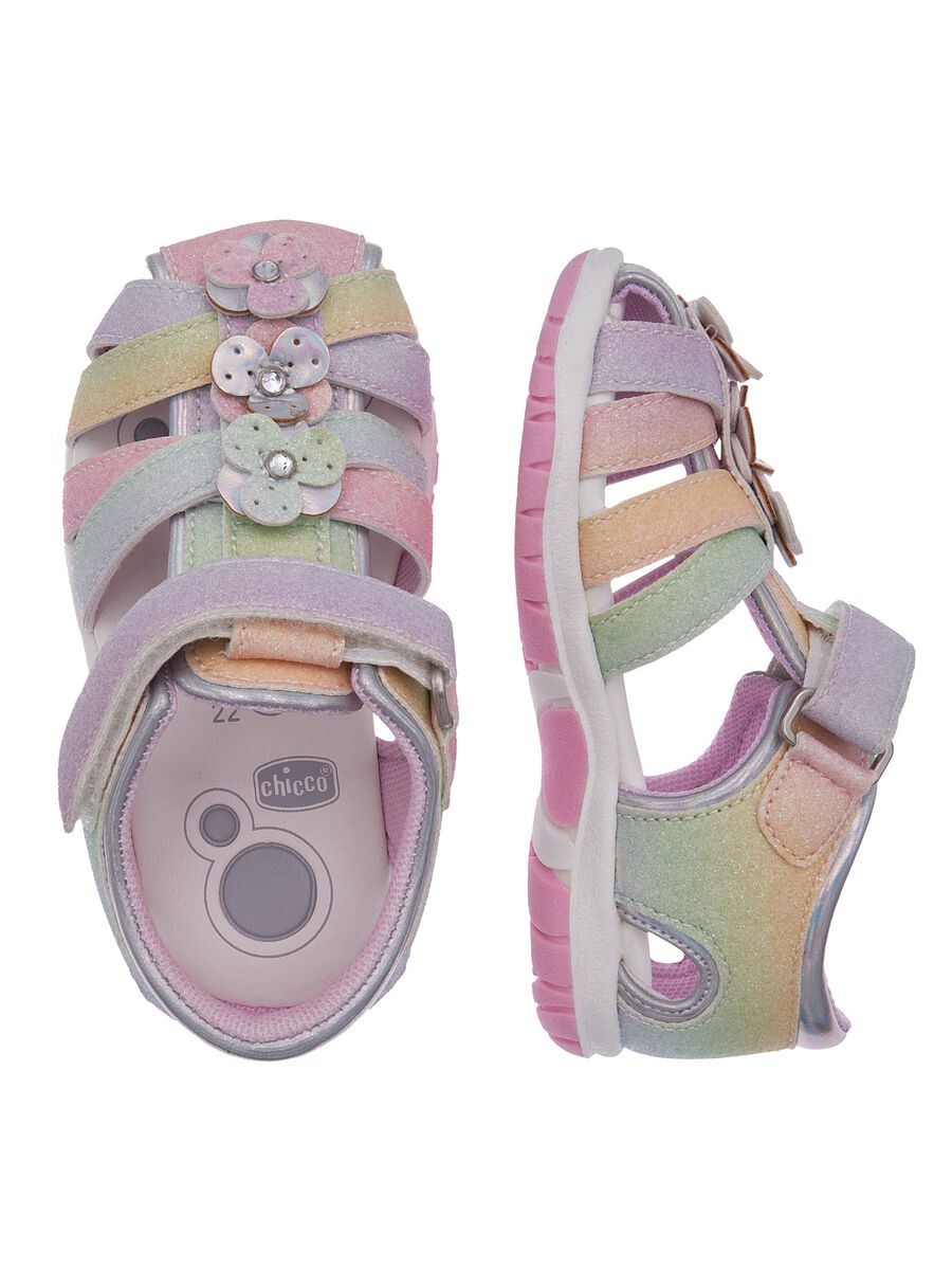 Multicolour girl sandals with velcro_1