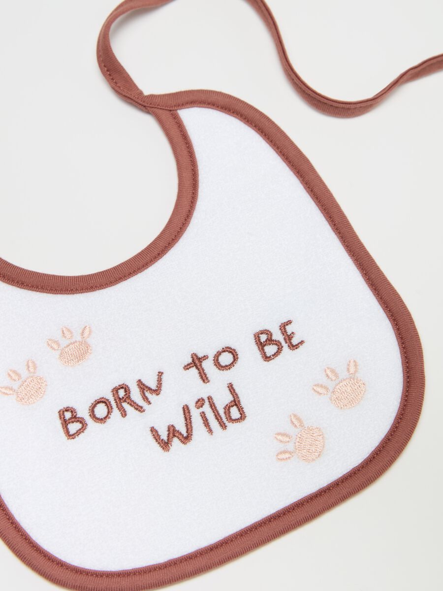 Two-pack bibs with tiger embroidery_2