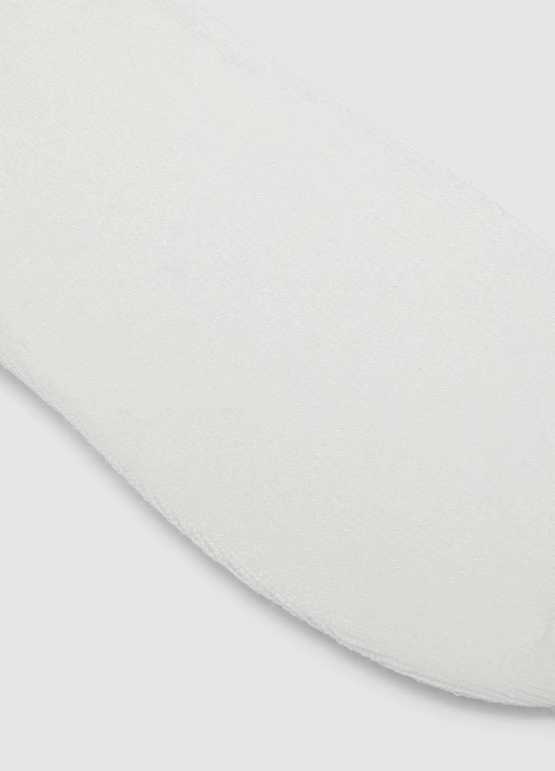 Collant bianco in tessuto elasticizzato