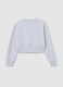 Girls' grey regular fit pure cotton sweatshirt_4