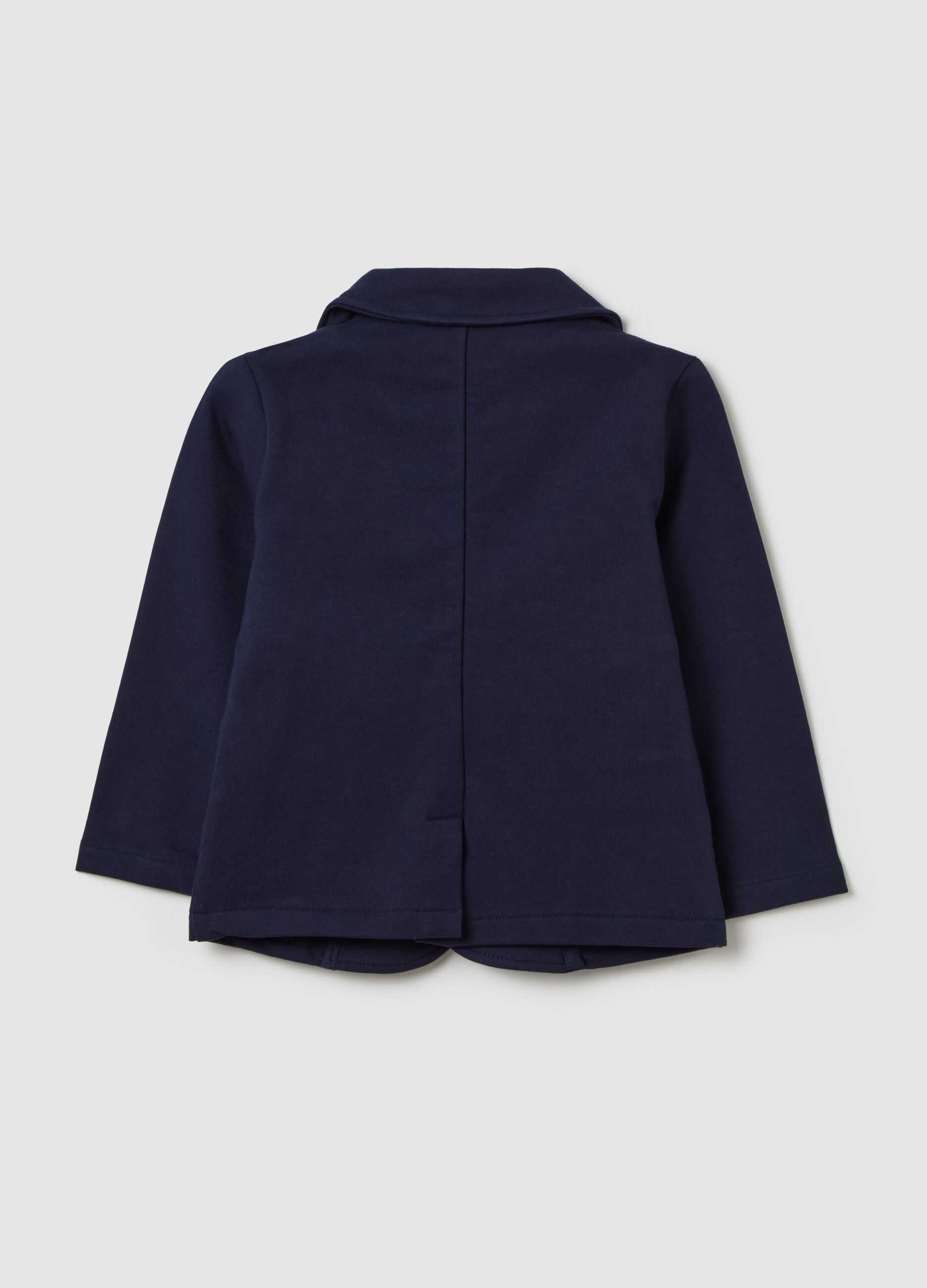 Blazer monopetto in French Terry 