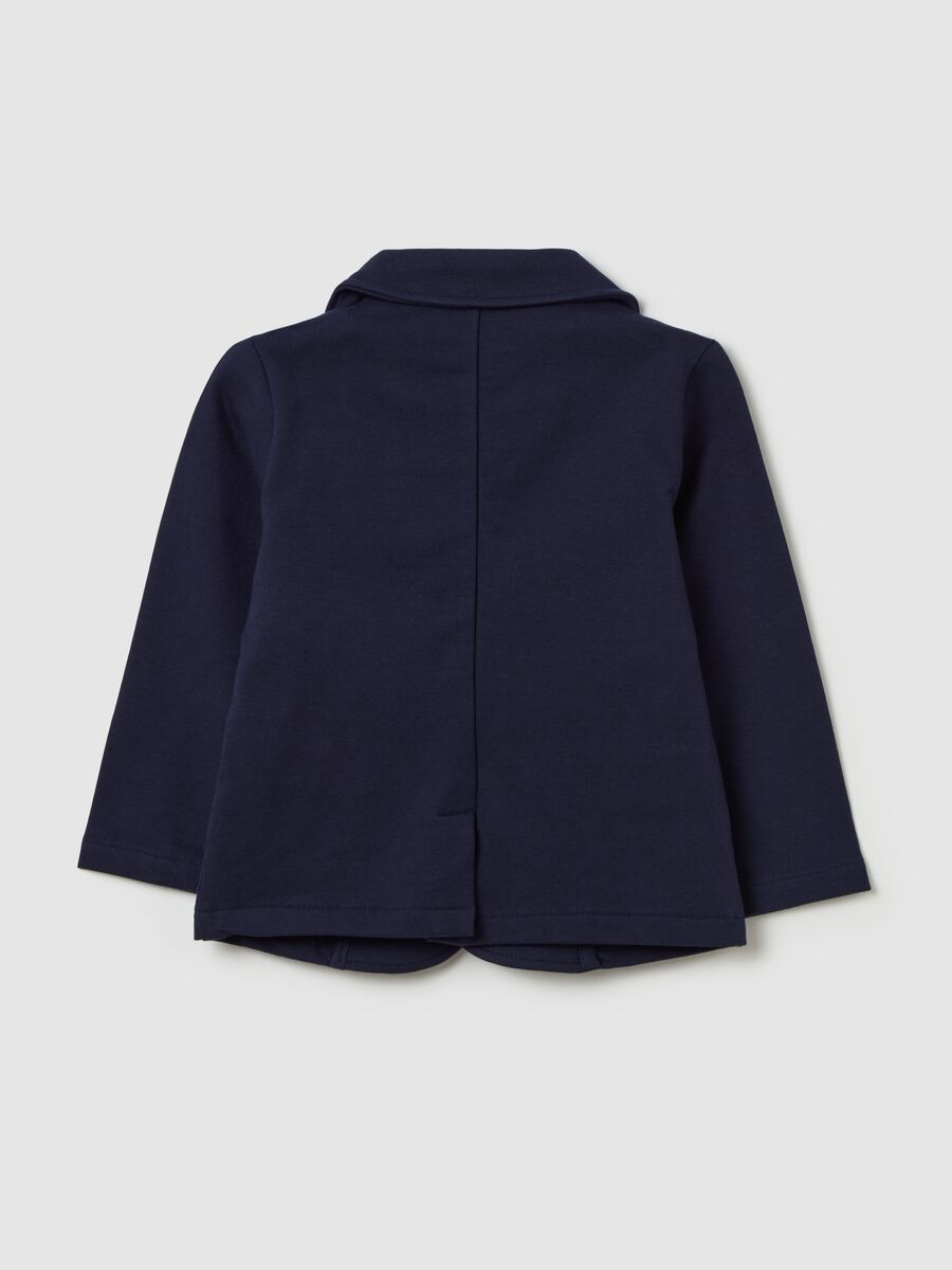 Single-breasted blazer in French Terry_1