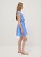 Light blue pure cotton regular-fit dress with V-neck and tie fastening_1