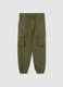 Boys' Stretch Cotton Blend Green Trousers_0