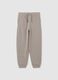 Children's grey regular fit pure cotton trousers_0