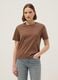 T-shirt The Iconic Tee marrone in puro cotone relaxed fit_1