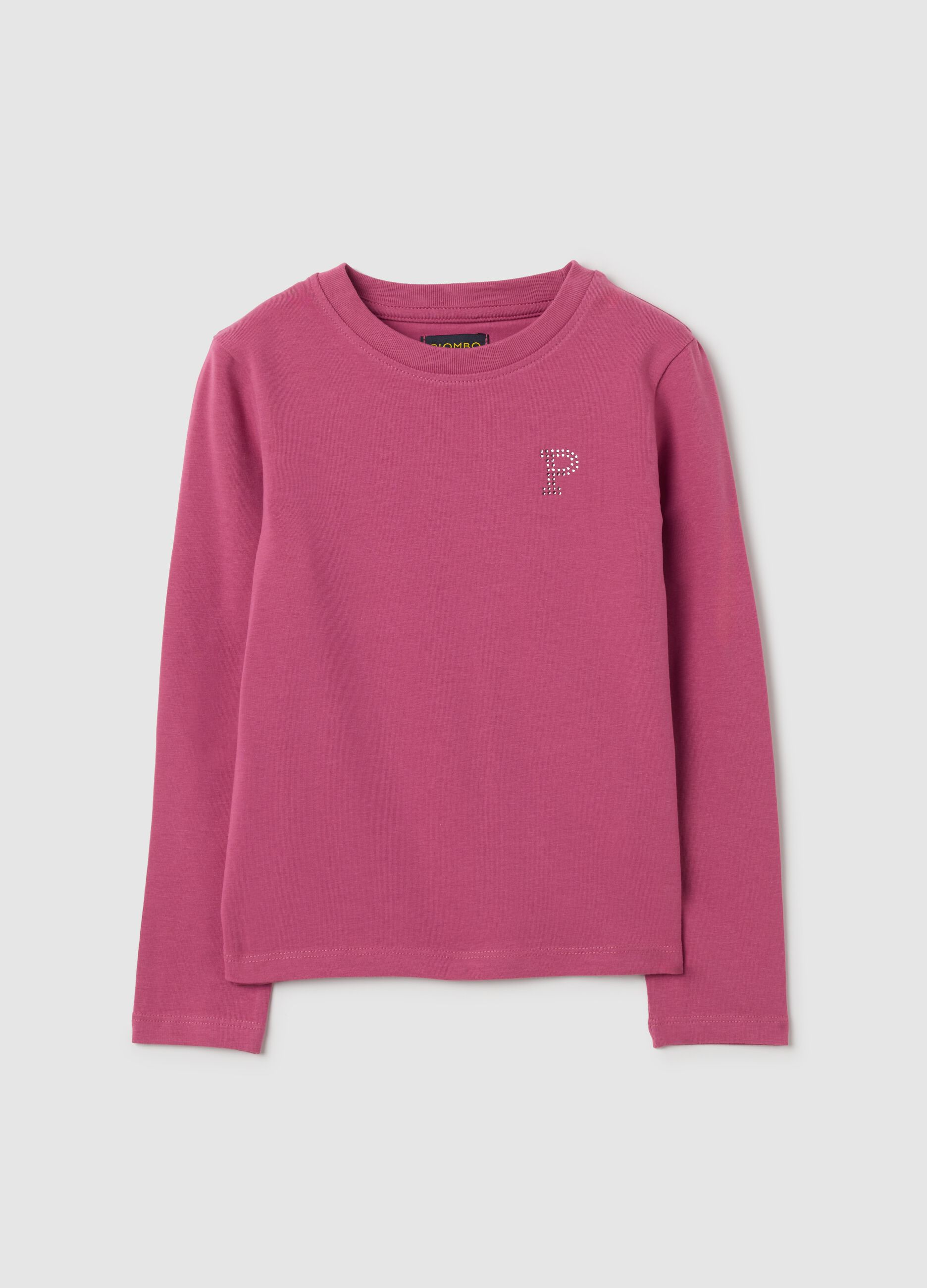 Maglietta da ragazza in cotone elasticizzato multicolor regular fit