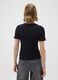 Black cotton blend regular fit t-shirt_2