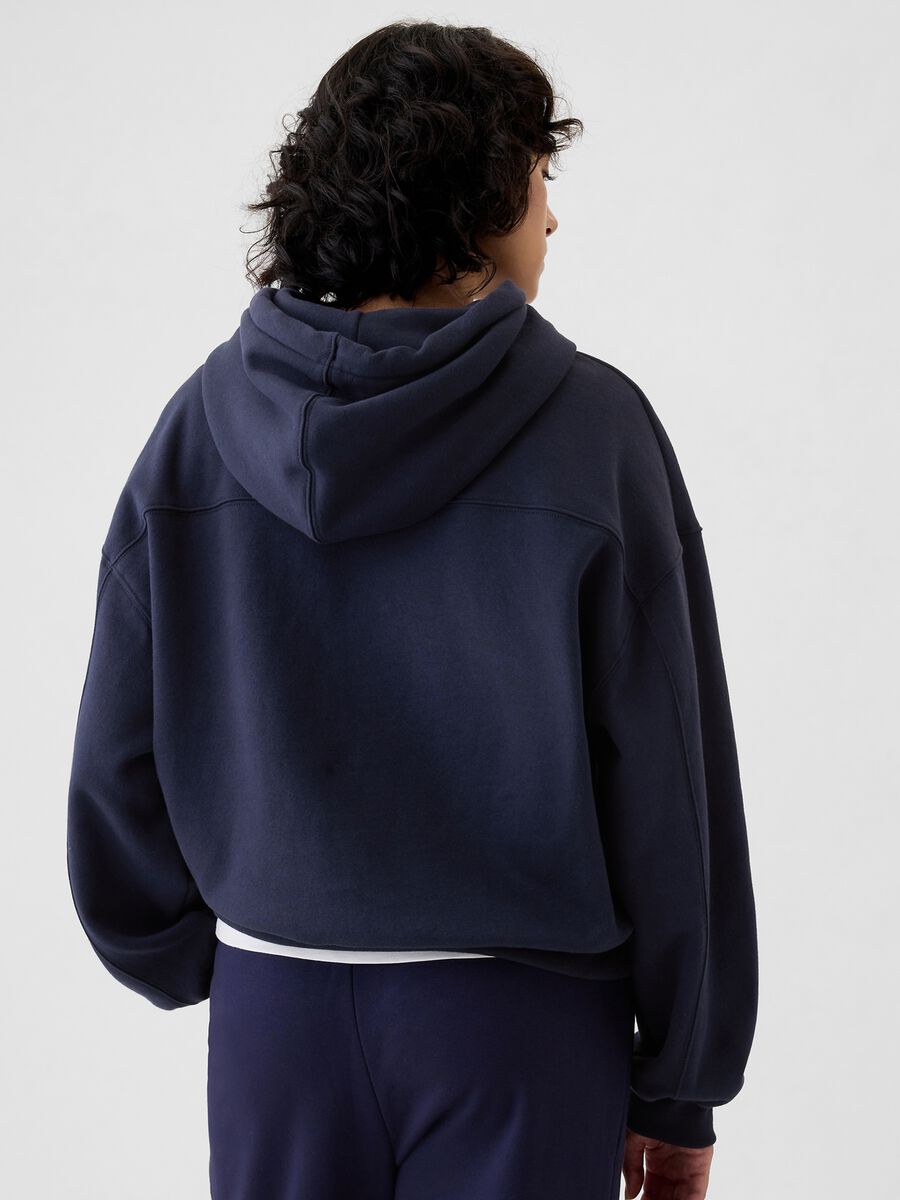 Felpa oversize con cappuccio e logo_2