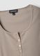 Beige stretch viscose crew-neck T-shirt_1