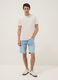 T-shirt beige in puro cotone a maniche corte regular fit_1