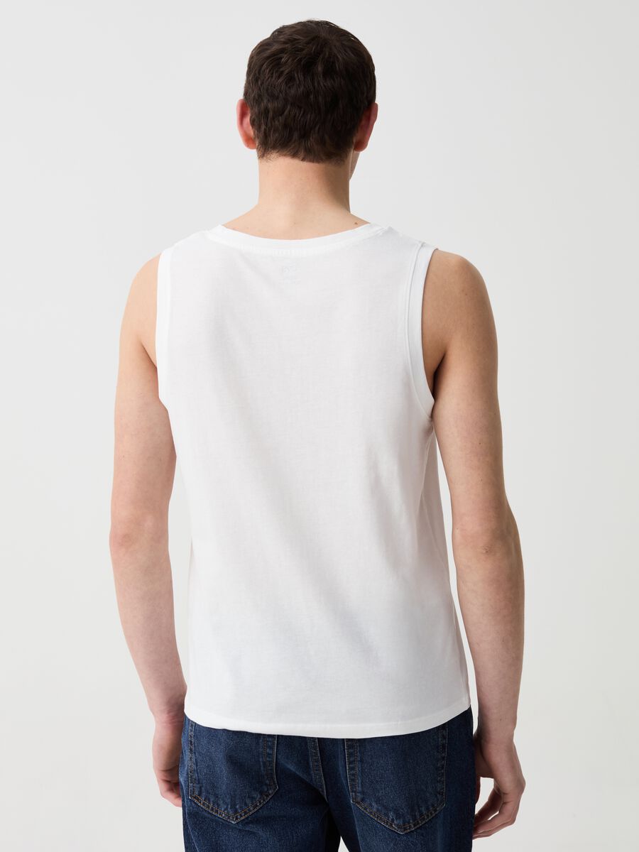 Cotton tank top with round neck_2