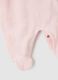 Pink pure cotton baby bodysuit with collar_3