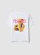 Girl's white oversized fit pure cotton t-shirt with writing_4