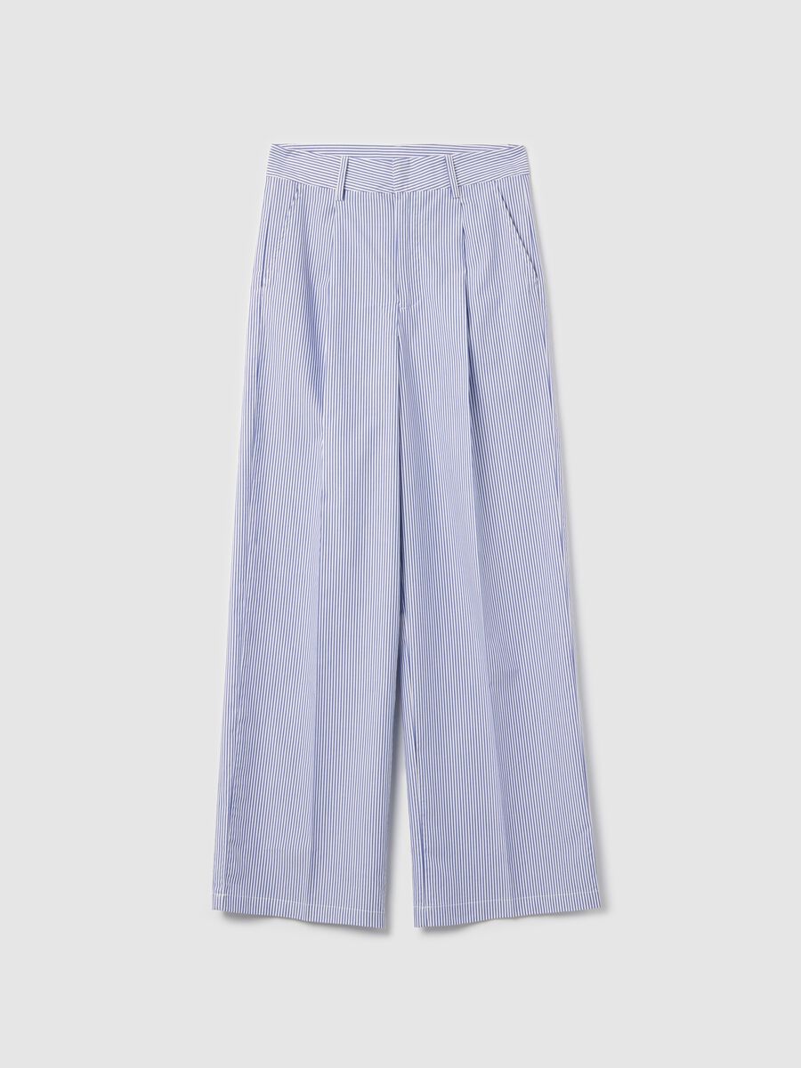 Tailored trousers with thin stripes_4