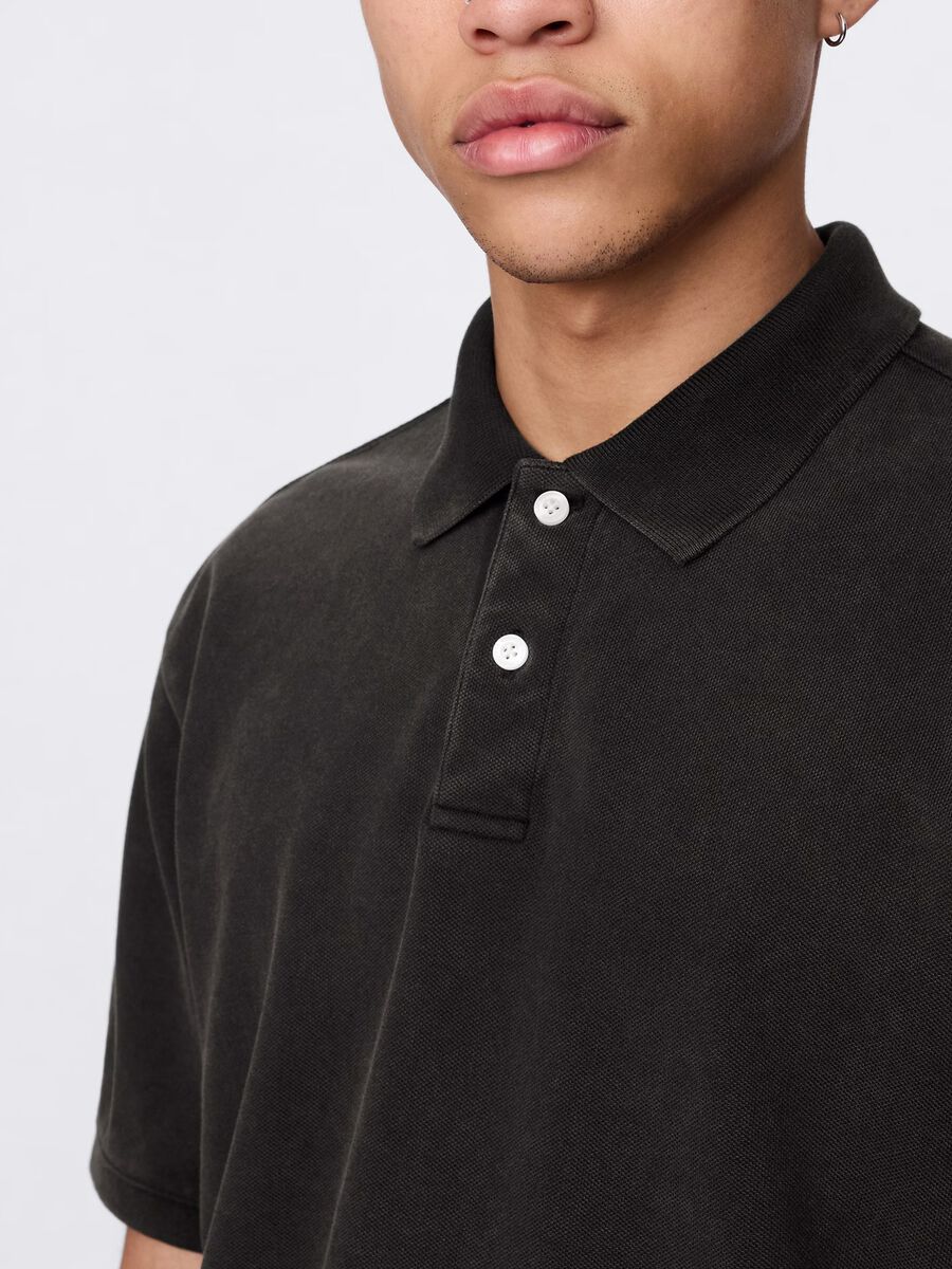 Polo shirt with short sleeves in cotton_3