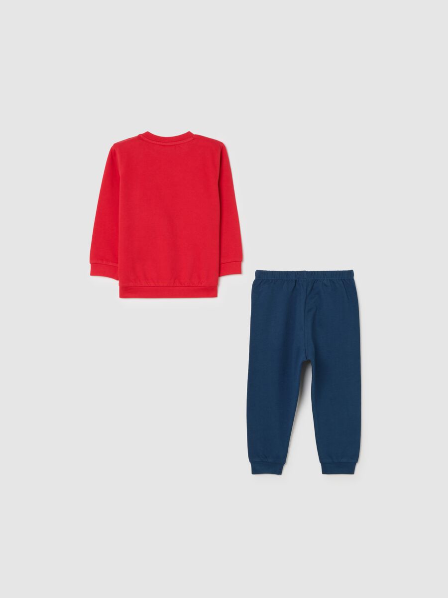 Red cotton pyjamas for children_1