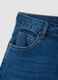 Stretch Blue Denim Cotton Blend Trousers Regular Fit_5