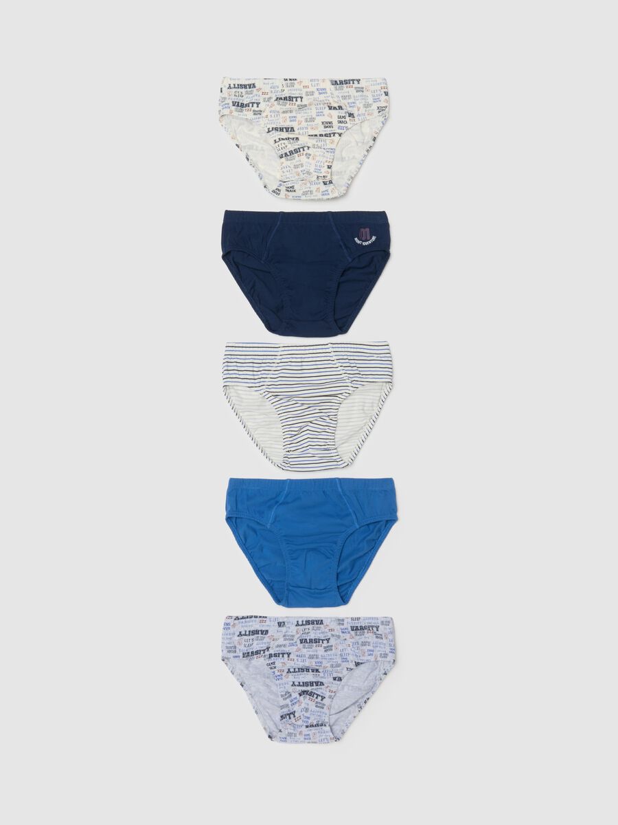 Multipack slip multicolor da ragazzo in puro cotone regular fit_0