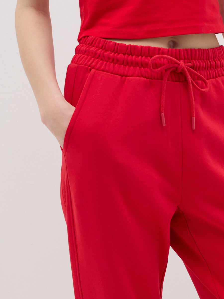 Fleece joggers with drawstring_3