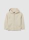 Children's beige pure cotton sweatshirt with regular fit_0