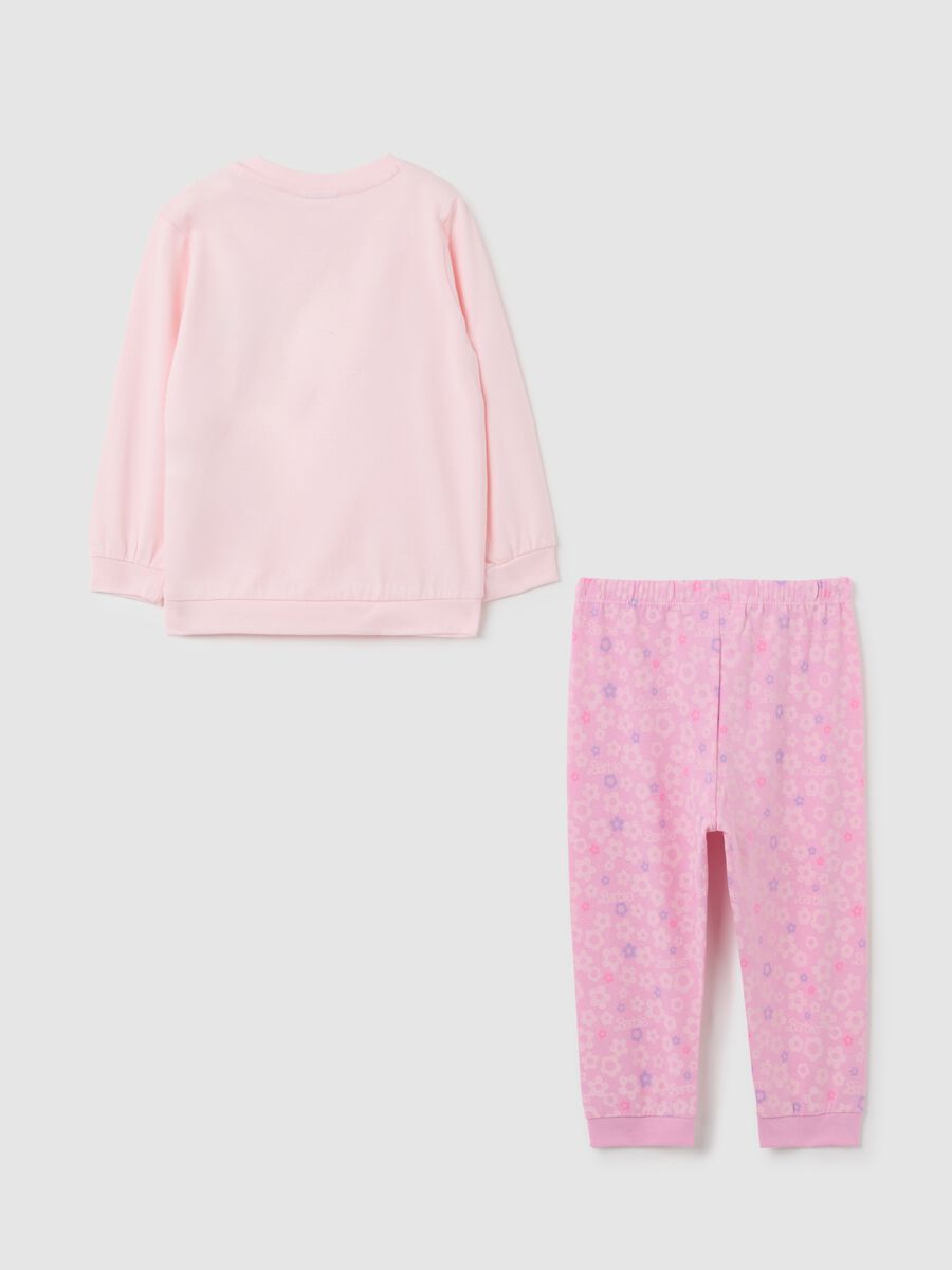 Pigiama da bambina in puro cotone rosa regular fit_1