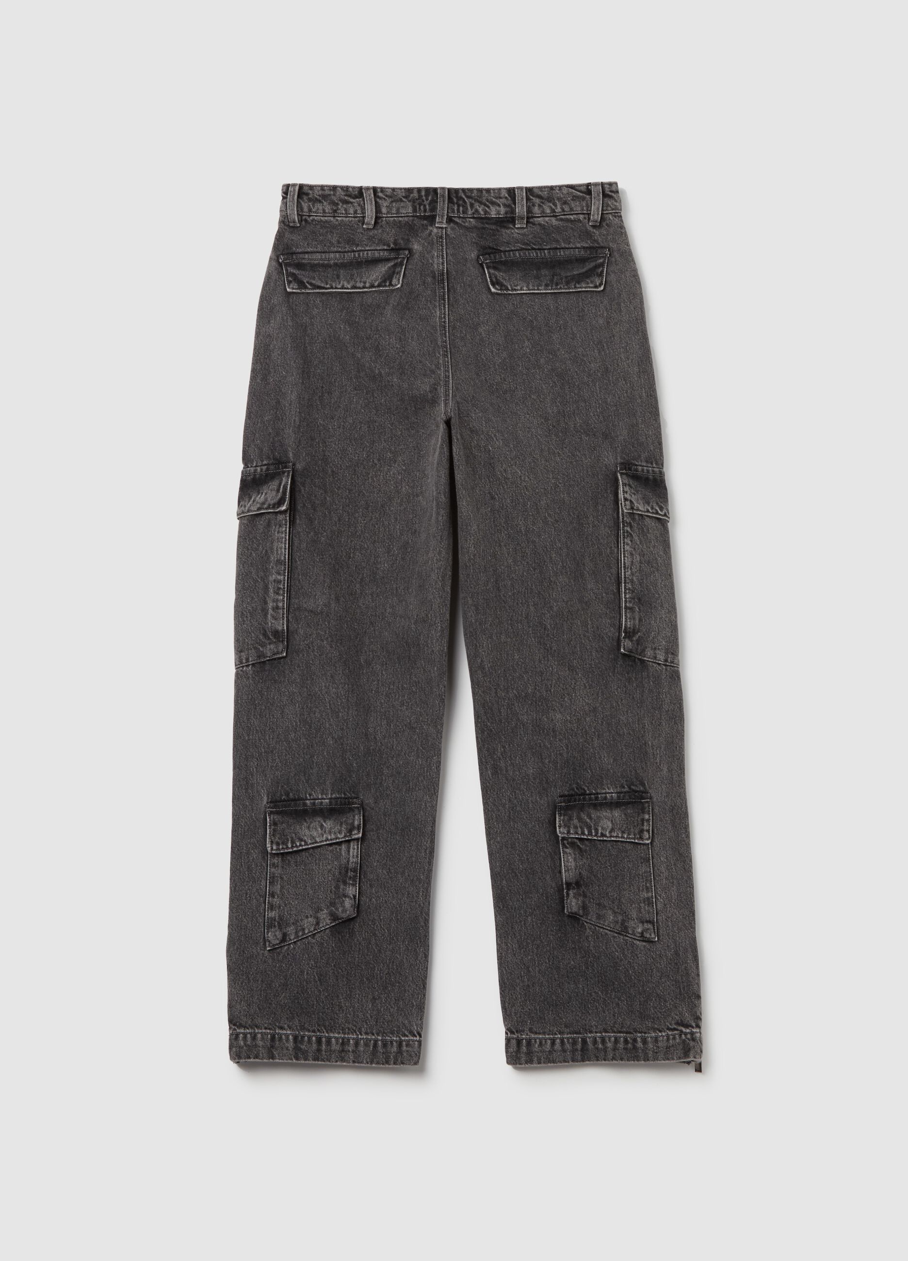 Denim Cargo Pants Vintage Grey