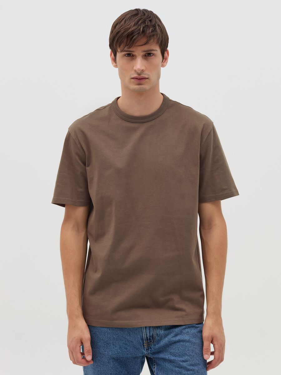Cotton T-shirt with round neck_0