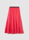 Red cotton midi skirt_4