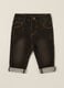 Brown baby trousers with pockets and cuffs_0