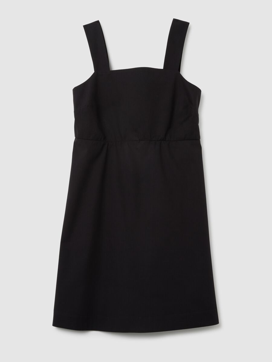 Women's black pure cotton regular fit dress_4