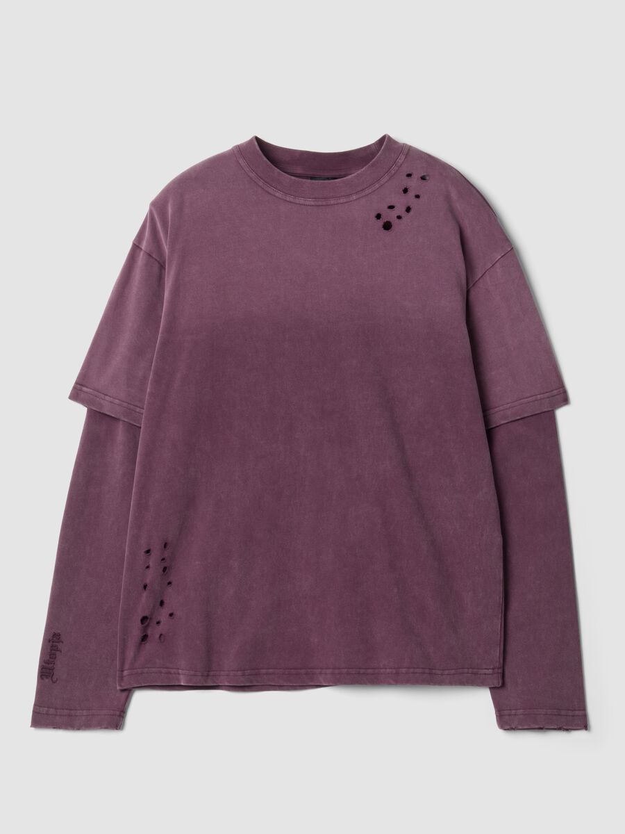 Double Longsleeve Sunfaded Wine_0