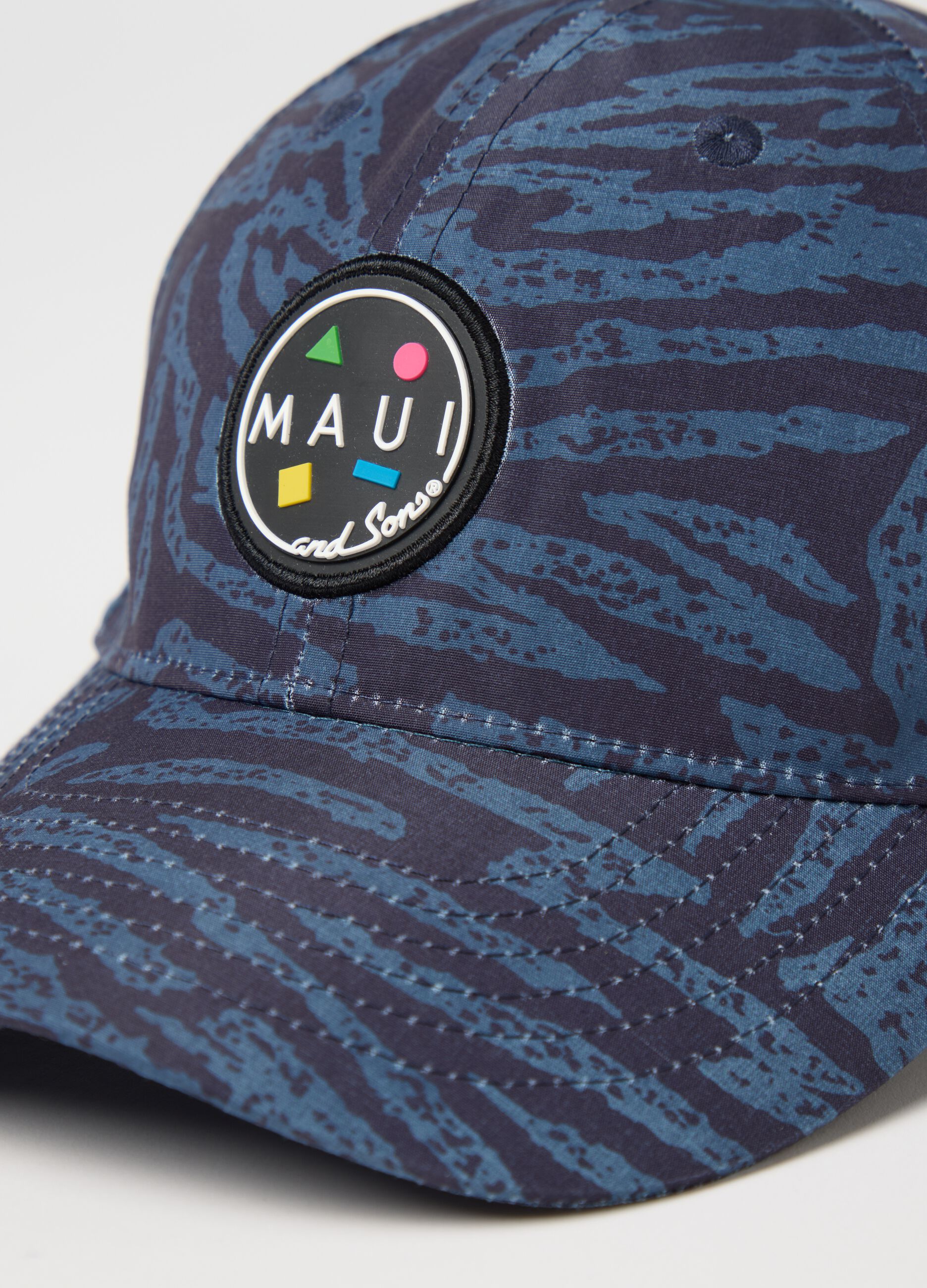 Maui Blue Printed Baseball Cap