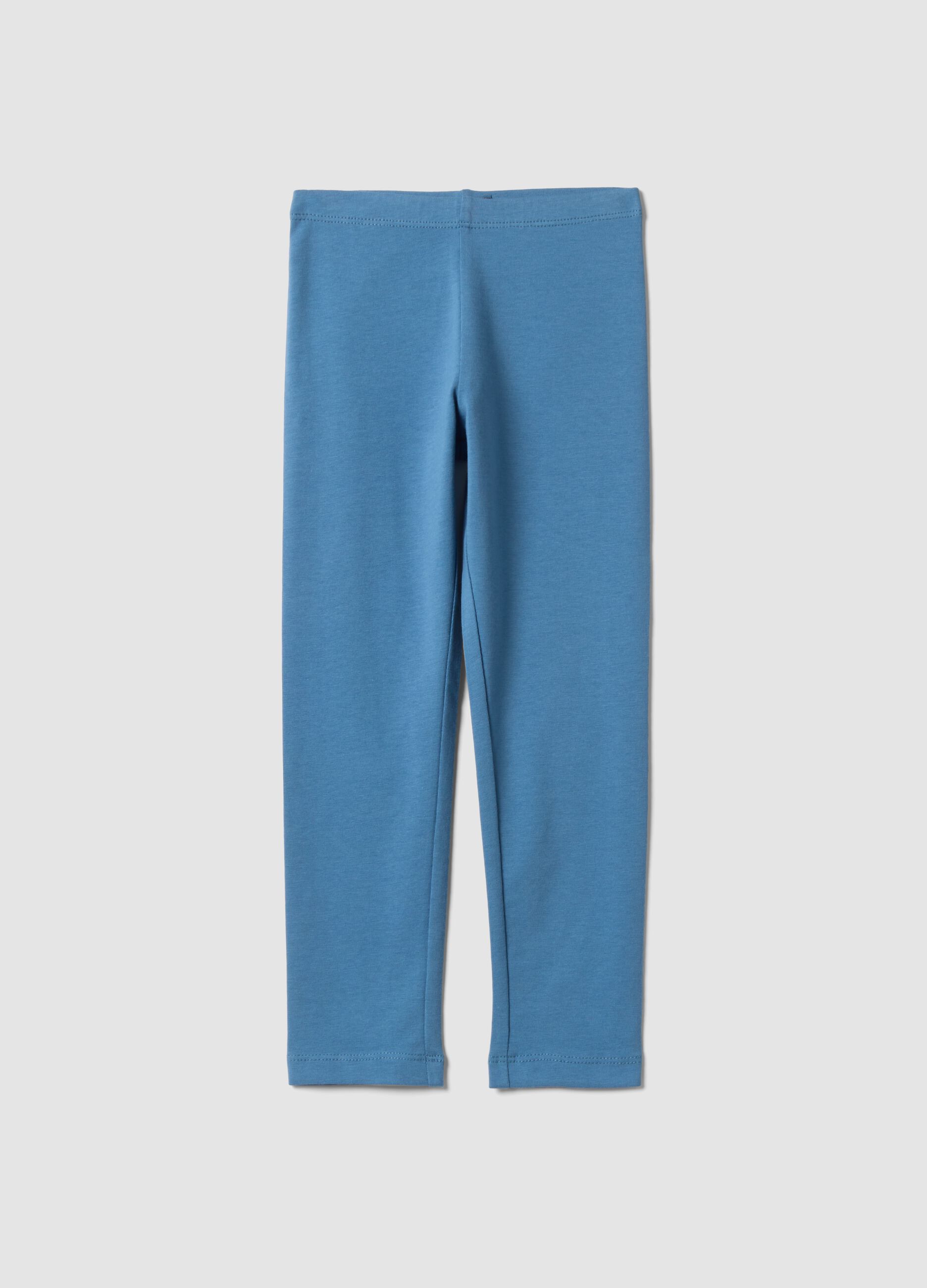 Leggings azzurri in cotone elasticizzato skinny fit