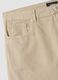 Beige five-pocket linen and cotton blend Bermuda shorts_5