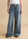 Pure Cotton Wide Leg Blue Jeans_1