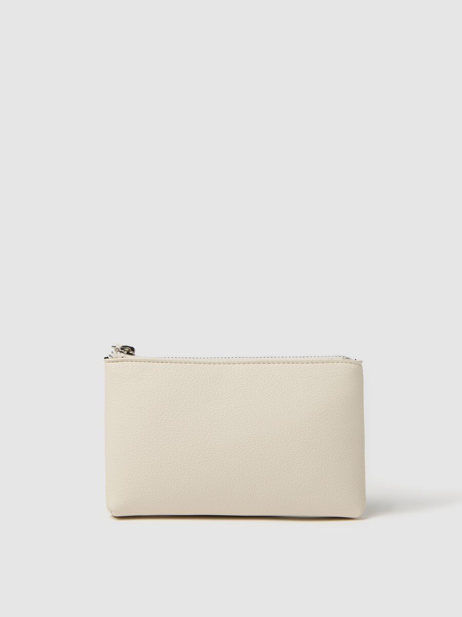 Textured-effect ecru clutch_1