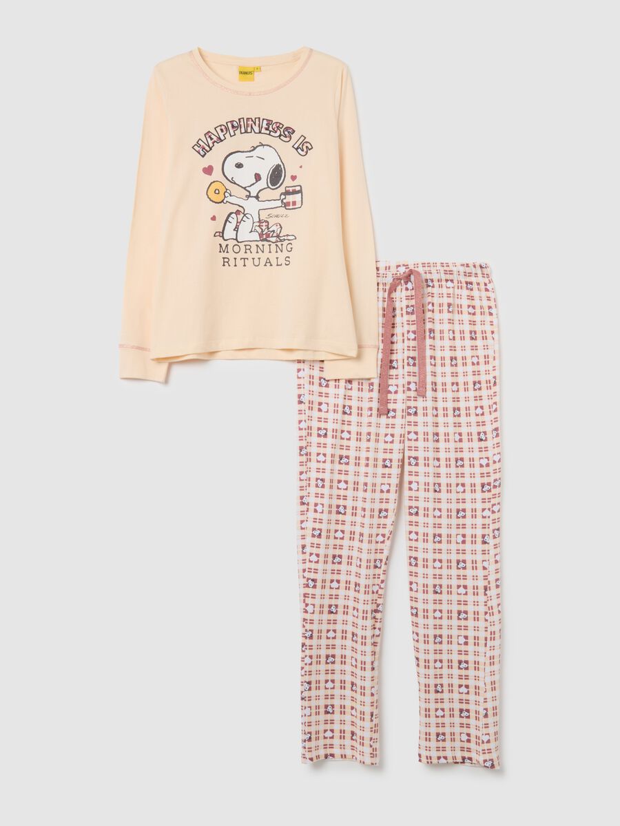 Beige cotton pyjamas with Snoopy_0