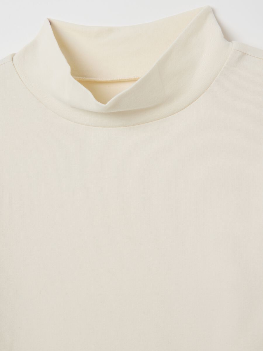 Children's beige regular fit stretch cotton jumper_2