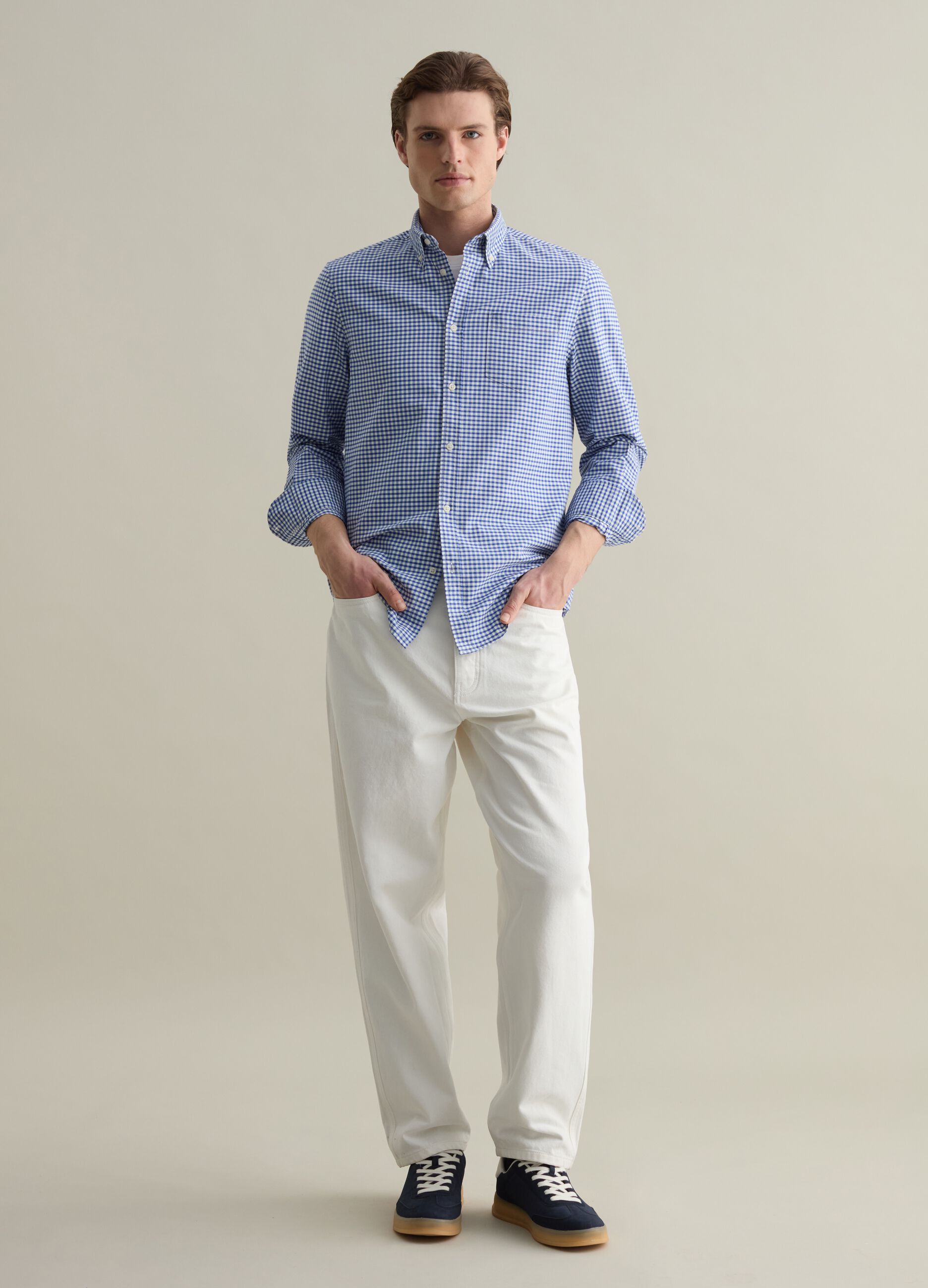 Camicia in cotone oxford a quadretti