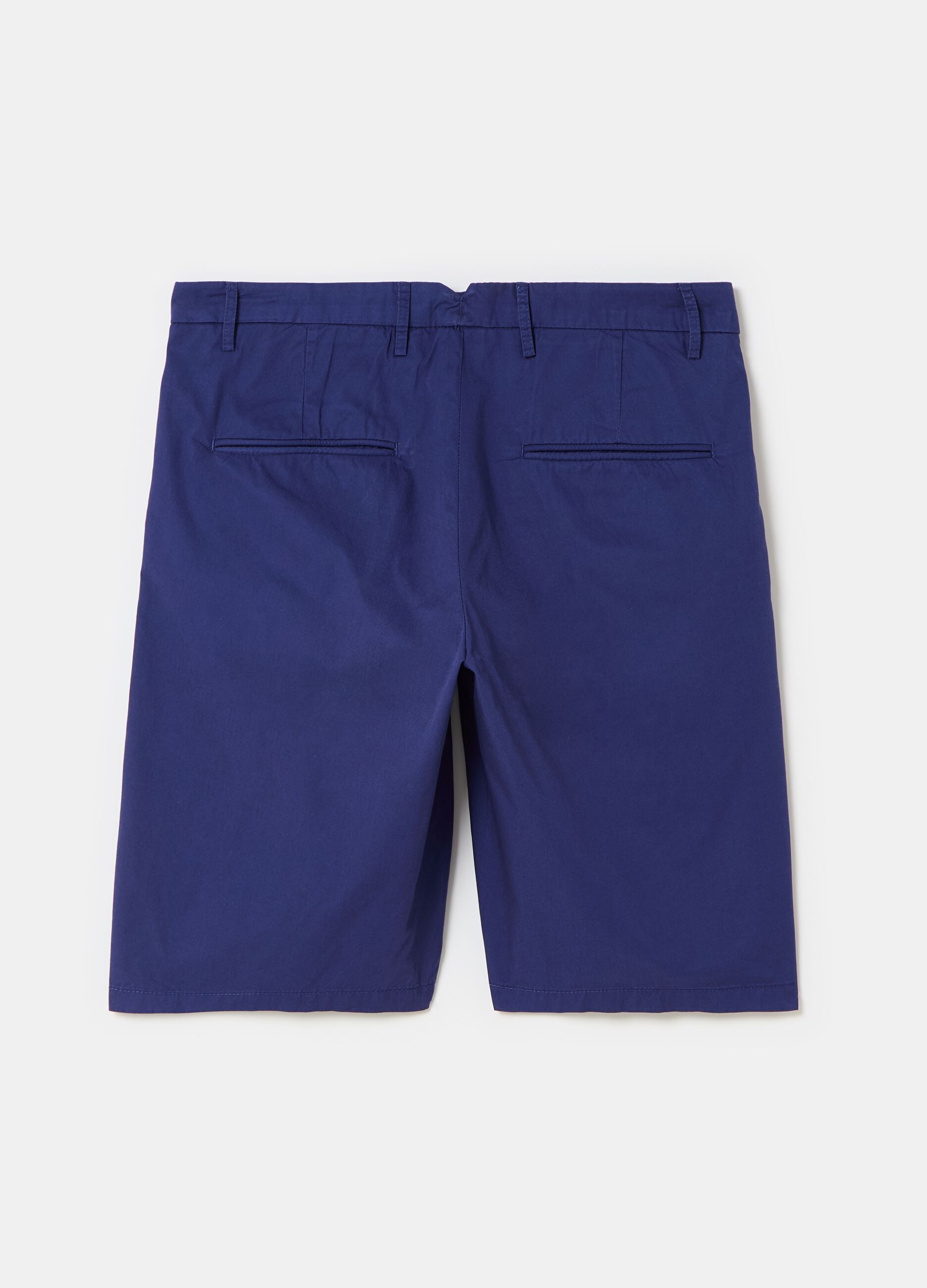Stretch cotton chino Bermuda shorts