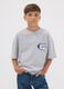 Grey pure cotton Lakers print T-shirt for boys_1
