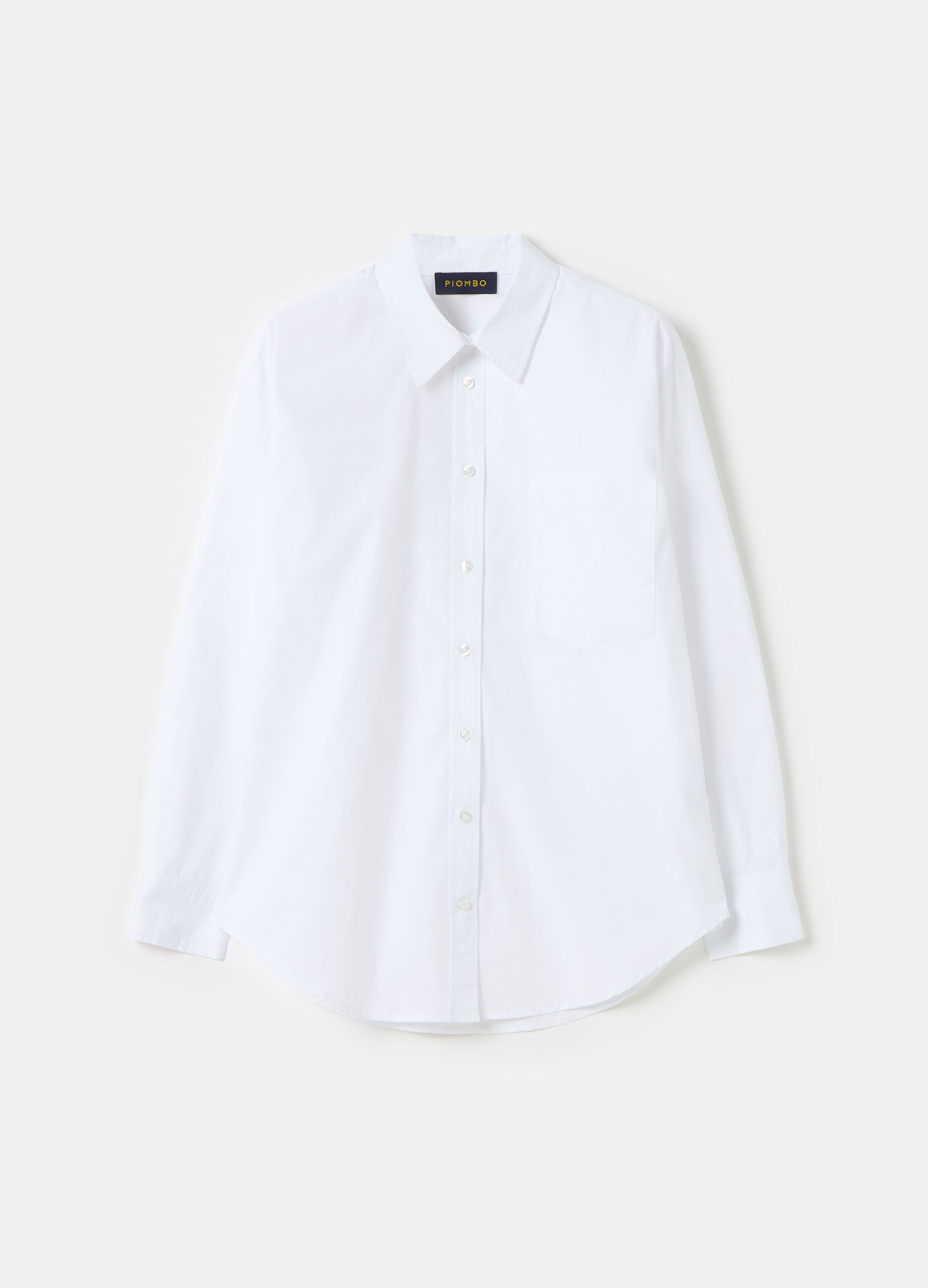 Oversized shirt in cotton with pocket